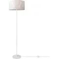 Produktbild: Stehlampe Wohnzimmer Lampenschirm Stoff Stehleuchte Leselampe Abstrakt Vintage Design 6 (ø38 Cm), Stehleuchte Einbein - Weiß - Paco Home