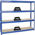 Produktbild: PROREGAL Schwerlastregal Dino HxBxT 180 x 200 x 45 cm Fachlast 500 kg Blau