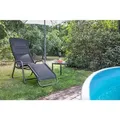 Produktbild: Siena Garden Kippliege, Schwarz, Metall, Kunststoff, 71x112x150 cm, wetterbeständig, klappbar, Gartenmöbel, Gartenliegen