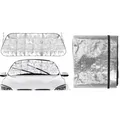 Produktbild: Scheibenabdeckung 70x180 cm – Frostschutz & Sonnenschutz fürs Auto – Thermomatte