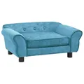 Produktbild: vidaXL Hundesofa Türkis 72x45x30cm Plüsch Hundebett Hundecouch Katzensofa