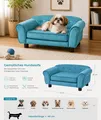 Produktbild: Hundesofa Türkis 72cm Haustiersofa Katzensofa Plüschbett Kleine Hunde B-WARE