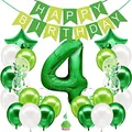 Produktbild: envami® Geburtstagsdeko Jungen Blau Zahl 4. Geburtstag Junge Happy Birthday Deko Junge Folienballon 4 Luftballon 4. Geburtstag Kindergeburtstag Deko 4.