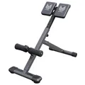 Produktbild: GYRONETICS® Hyperextension Rückentrainer - Klappbar, Höhenverstellbar, bis 120 kg, mit Gepolsterter Beinfixierung, Schwarz - Bauchtrainer, Römischer Stuhl, Rückenstrecker für Zuhause, Fitnessgerät
