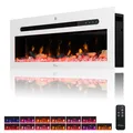 Produktbild: Wandkamin Elektrokamin Panorama LED Flammeneffekt Heizer Elektrischer Kaminofen