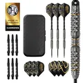 Produktbild: Harrows Opus Darts-Set I Professionelle Dartpfeile mit 90% Wolframstahlspitze, ALLE Gewichte Pro Darts I Riesiges 16-teiliges Set mit Carbon-ST-Schäften, Opus-Flights (26g)
