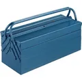 Produktbild: Deuba Werkzeugkoffer Leer Groß Stahl 5-teilig Werkzeugkasten Werkzeugbox Werkzeugkiste Werkzeug Montage Koffer Blau 530x200x200mm