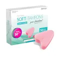 Produktbild: JOYDIVISION Soft-Tampons mini I 50 Stück I fadenlose Tampons für Sport, Schwim Men & Spa I Men struationsschwämmchen ultra soft I leichtes Einführen & Entfernen I Mini Softtampon ohne Faden