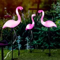 Produktbild: Solar LED Flamingo 3er Set Lampe Deko Gartenstecker Gartenfigur Solarlampe Deko