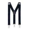 Produktbild: MASADA Herren Hosenträger mit robusten Karabiner Verschluss stufenlos verstellbar 3,5 cm breit und bis zu 195 cm Körpergröße - Dunkelblau