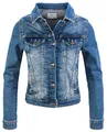 Produktbild: Rock Creek Damen Jeans Jacke Übergangs Jacke Denim Blouson Stretch Kurz Classic Jeansjacken Urban Stonewash D-401 Blau XXL