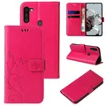 Produktbild: Handyhülle für Samsung Galaxy A11 Klapp Case Tasche Blume Schmetterling Pink