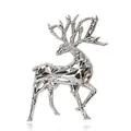 Produktbild: Yienate Mode Elch Brosche Schön Weihnachten Kitz Stift Sohn des Waldes Korsage für Männer und Damen (Silber)