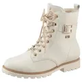 Produktbild: Winterboots REMONTE, Damen, Gr. 43, weiß, Leder, Schuhe Winterboots, Blockabsatz, Schnürboots, Outdoorschuh mit Zierschnalle, Topseller