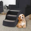 Produktbild: vidaXL Faltbare 3-stufige Hundetreppe Schwarz