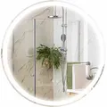 Produktbild: Kleankin - Badspiegel Mit Beleuchtung Ø60 Cm Runder Led Wandspiegel Mit Touch-funktion, Memory-funktion Beschlagfreier Lichtspiegel Badezimmerspiegel Weiß