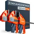 Produktbild: Presch Einhandzwingen 300mm 2 Stk. – Zwingen Set mit 75kg Spannkraft