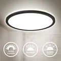 Produktbild: LED Panel Ø42 cm - 22W, 3000lm, flach, backlight, neutralweiß, schwarz
