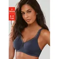 Produktbild: petite fleur T-Shirt-BH (Packung, 2 Stück) ohne Bügel aus Baumwolle, Basic Dessous blau 95
