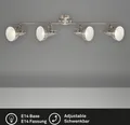 Produktbild: Deckenleuchte Deckenspot Retro weiß 4 xE14 40W schwenk- & drehbar Briloner