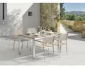 Produktbild: Gartenmöbel Set Skye Edelstahl 7 teilig beige stapelbar