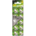 Produktbild: GP Batteries GP Alkaline Knopfzelle 186, 10er (1 Stk., LR43, 70 mAh) (050186AC10)