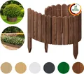 Produktbild: Floranica Rollborder Beeteinfassung 100 x 30 cm Braun Flexibler Holzzaun Deko für Gartenzaun Rasenkante Umzäunung Gartenzaun für Rasenflächen