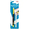 Produktbild: Läufer Kunststoff-Radierstift, inkl. 2 Ersatzradierer, gelb