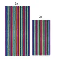 Produktbild: Cawö Handtuchset Life Style Streifen 7048/84 multicolor 3x Handtuch 3x Gästetuch