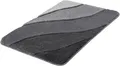 Produktbild: Kleine Wolke Badematte Serenade, Höhe 20 mm, rutschhemmend beschichtet, fußbodenheizungsgeeignet, Kunstfaser, rechteckig, Badteppich, Wellen Design, Farbverlauf, Hoch-Tief Effekt, waschbar