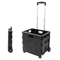 Produktbild: Einkaufs Trolley mit Rollen + Griff - 30 L - Transport Box Wagen Korb faltbar