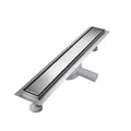 Produktbild: sunrik Duschrinne 90 cm, Befliesbar Duschrinne extra flach, Edelstahl Bodenablauf Komplettset mit 360°Siphon Haarsieb