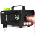 Produktbild: Fuzzix F503L Nebelmaschine mit LED Lichteffekt, 500 Watt mit Fernbedienung, Rauchmaschine, Smoke Machine mit 3 LEDs RGB für Hochzeiten, Fog Machine Nebelmaschine Halloween, DJ, Party - Schwarz