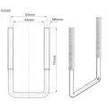 Produktbild: KAMEI - 05204007 U-BÜGELSATZ 4 STÜCK 45X70 MM