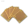 Produktbild: Mini Lochraster Platine 5er Pack, 45x39mm, Lötplatine, Punktrasterplatine Kupfer