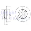 Produktbild: DELPHI 2x Bremsscheibe vorne Ø238 mm für Renault Twingo I C06_ 1.2 16V Super 5