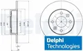 Produktbild: 2x Bremsscheibe Delphi BG2258 2 Bremsscheiben Vorderachse Vorne für Renault