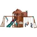 Produktbild: Spielturm, Braun, Grün, Holz, 410 L, 670x380x510 cm, EN 71, Outdoor Spielzeug, Spieltürme