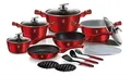 Produktbild: BerlingerHaus Topf-Set Geschirr-Set Burgund Metallic Line 18-teilig