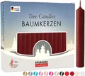 Produktbild: BRUBAKER Tafelkerze Baumkerzen aus Wachs (1 Packung Christbaumkerzen, 20-tlg., Wachskerzen für Weihnachtsdekoration, bunte Weihnachtskerzen), rauchfreie und geruchsneutrale Pyramidenkerzen