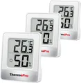 Produktbild: ThermoPro TP49W-3 digitales Mini Thermo-Hygrometer Thermometer innen...