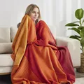 Produktbild: Ibena Sorrento Wohndecke Sofadecke Wolldecke Kuscheldecke Heimdecke 1442 Orange