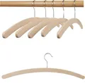 Produktbild: Kleiderbügel aus Buchenholz, Einfachbügel roh, 42 cm lang, sehr platzsparend,...