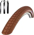 Produktbild: 1 x Schwalbe Big Ben Fahrradreifen Fahrradmantel mit Reflex in Braun 55-559 (26 x 2.15) inkl. 3 Reifenheber