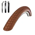 Produktbild: 1 x Schwalbe Big Ben Fahrradreifen Fahrradmantel mit Reflex in Braun 55-559 (26 x 2.15) inkl. 3 Reifenheber