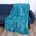 Produktbild: Bestlivings Kuscheldecke Flanell Decke 150x200cm (Petrol) Flauschige Struktur Wohndecke für Sofa, Couch und Bett, Tagesdecke Oeko-TEX - Sofaüberwurf