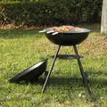 Produktbild: Barbecue Grill Holzkohlegrill Kugelgrill mit Rollen Grillwagen Rundgrill Camping