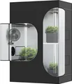 Produktbild: 2 in 1 90x60x135 Deluxe 600D Zuchtzelt Gewächshaus Grow Box Growzelt Tent,Growbox,Growschrank Growzelt Zelt The Hookah: 2-in-1 90x60x135 cm
