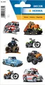 Produktbild: HERMA 3085 Aufkleber Fahrzeuge klein, 24 Stück, Auto Sticker mit Monstertruck Feuerwehrauto Krankenwagen Motiv, Kinder Etiketten für Fotoalbum Tagebuch Scrapbooking Geburtstag Deko Briefe DIY Basteln