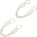 Produktbild: Relaxdays - Türkordel 2er Set, Türstopper Klinke, 60 cm lang, Klemmschutz für Kinder & Tiere, Tür Seil maritim, beige/weiß